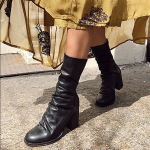FREE PEOPLE Elle Block Heel Boot (black)